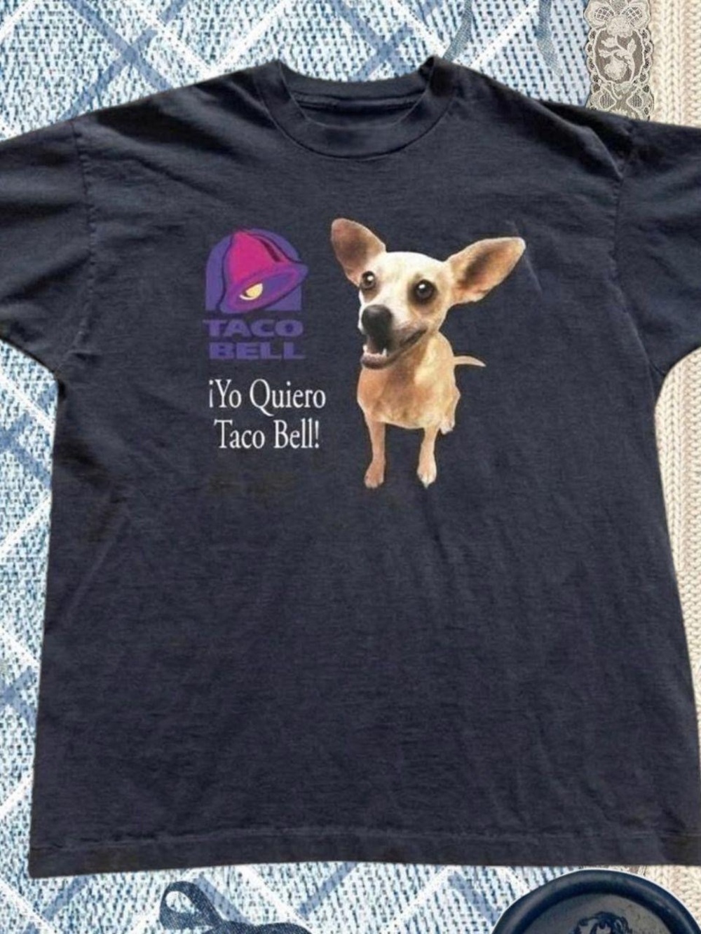 Gildan Black Taco Bell Yo Quiero Dog Graphic Tee